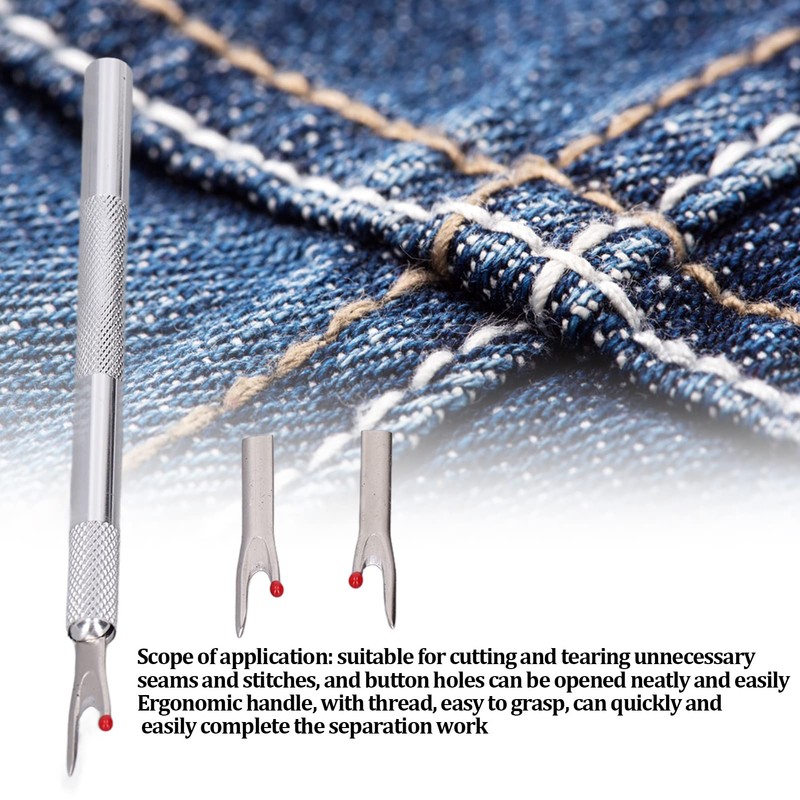 Seam Ripper, Metal Seam Ripper Set with Replacement Blade, Aluminum