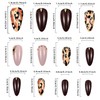 FIEONCIY Press on Nails Almond Shaped Glossy Full Cover Medium