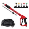 Pressure Washer Gun and Hose Kit, 25FT High Pressure Power