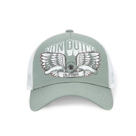 Von Dutch Men's & Women's Adjustable Cap, Flying Eye Trucker Cap, Light Green/White, One Size