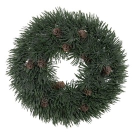 BigBuy Christmas Corona di Natale Verde PVC 28 x 28 cm