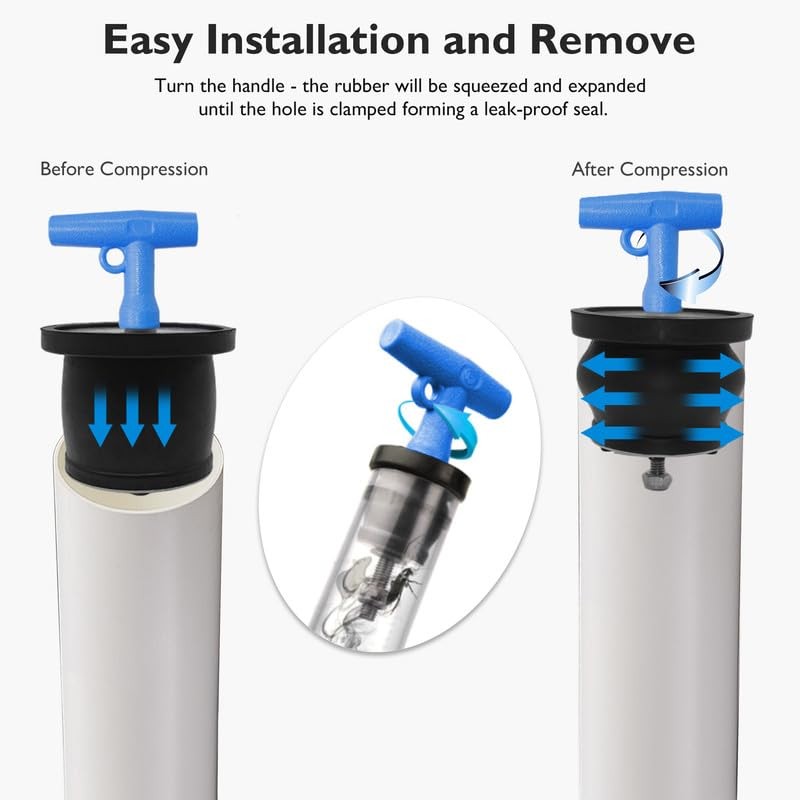 BOPOREAE Mechanical Test, Seal, Cleanout Pipe Plug, 3-9/16 to 4-5/16