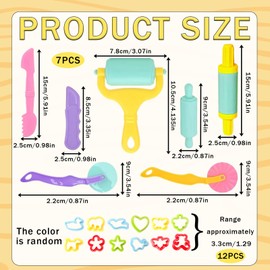 Playdough Set, 19pcs Play Doh Tools, Creative Playdoh Kit for Kids, Includes Rollers, Cutters, and Animal Shapes for Educational and Imaginative Fun