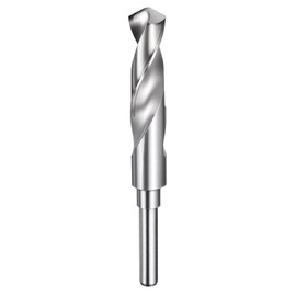sourcing map 18.5mm Drill Bit 1/2" Reduced Shank Round 4241 High Speed Steel Uncoated (Bright) 118° Standard Point for Plastic Wood Copper Aluminum Iron Medium Soft Metal