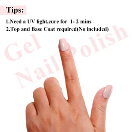 Imtiti Gel Nail Polish, Nude Gel Polish Soak Off LED U V Neutral Nail Gel Polish DIY Nail Art Starter Manicure Salon Gel Nail Kit for Women Girls 10ML
