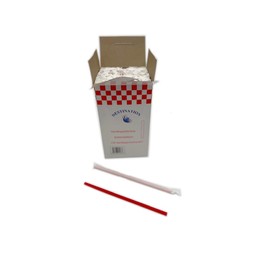 DHG Professional 8.75-Inch Jumbo Red Plastic Straws (7mm) – Individually Wrapped, BPA-Free – Disposable Drinking Straws for Cocktails, Milkshakes, Parties & Restaurants - 1 Box (300 Count)