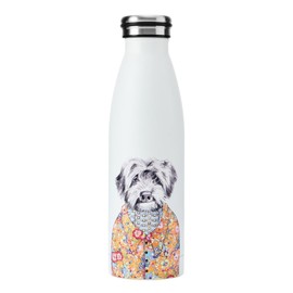 MIKASA Tipperleyhill Double-Walled Stainless Steel Bottle, 500 ml Vacuum Insulated Drinks Bottle Keeps Drinks Cold and Hot, BPA-Free Stainless Steel Bottle with Cockatoo Print