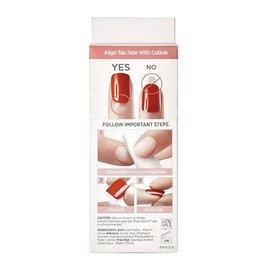 Uñas Postizas Cortas en Forma Cuadrada color Nude con glitter KISS imPRESS con Tecnología PureFit - Dorothy, Incluye 30 Uñas, Lima, Palito de Cutícula