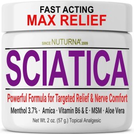 Nuturna Sciatica Nerve Cream - Maximum Strength Comfort Cream for Feet, Hands, Legs, ...