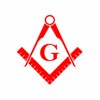 (2x) Freemasonry Emblem - Masonic - Red - Sticker -