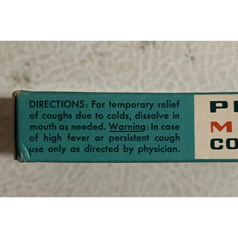 Penetro Vintage Unopened Penetro 6 Cent Cough Drop Box Sealed