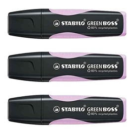 STABILO Green Boss Pastel Highlighters, Pack of 3, Lilac