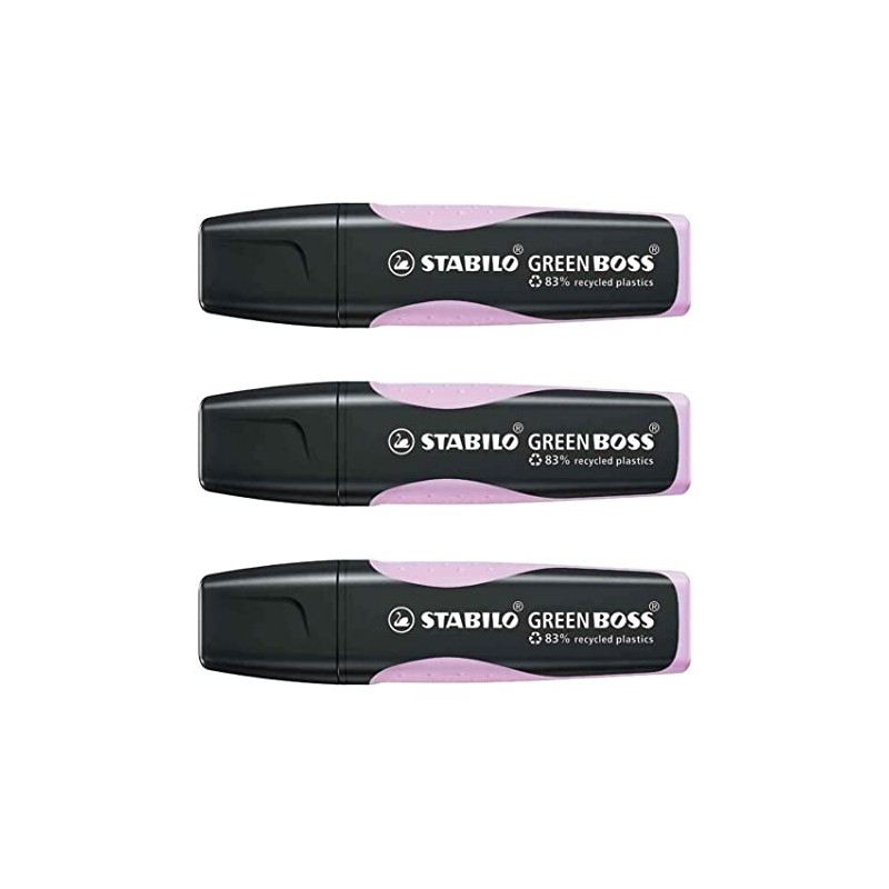 STABILO Green Boss Pastel Highlighters, Pack of 3, Lilac