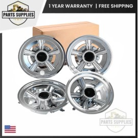 Aftermarket Set of 4 Wheel Covers Hub Caps 8" Silver for Yamaha EZ-GO Club Car Golf Cart