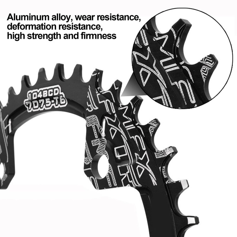 SUNGOOYUE Bicycle Chainring, Bicycle Narrow Wide 104 BCD 32T Round