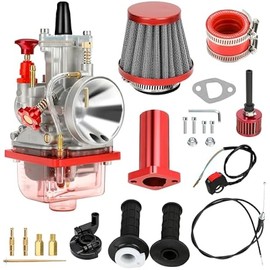 HIAORS PWK 24mm Carburetor Throttle Assembly for Predator 212cc 196cc 224cc Coleman CT200U BT200X Mini Bike Baja Warrior Massimo MB200 KT196 Go Kart GX160 GX200 6.5HP Clone Engine Performance Parts