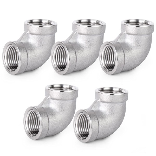 ERGAOBOY Pack of 5 304 Stainless Steel 90 Degree Angle