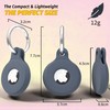 Airtag Hülle mit Schlüsselring, Secure Air Tag Halter, Kratzfeste Silikon