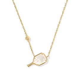 Kendra Scott® Pickleball Short Pendant Necklace – Shimmer Mother-of-Pearl Stones – Lobster Clasp Gold Ivory Mother Of Pearl One Size One Size