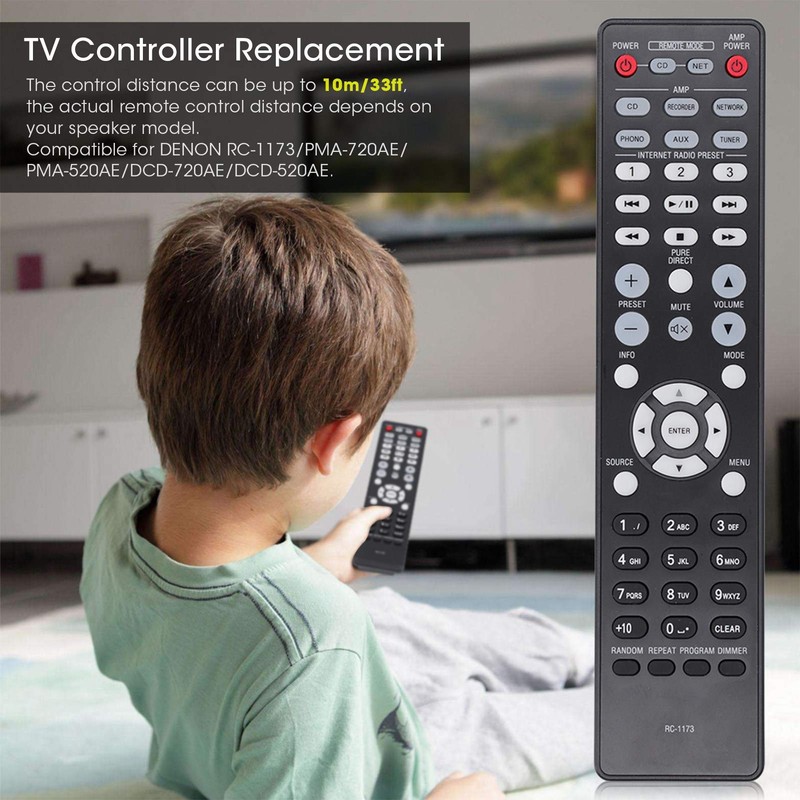 RC‑1173 DENON TV Replacement Remote Control RC‑1173 / PMA‑720AE /