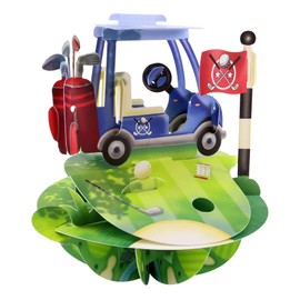 SANTORO Pirouette 3D Pop Up Greeting Card - Golf and Golf - For Him, For Her, For Her, Family, Friends, Birthday