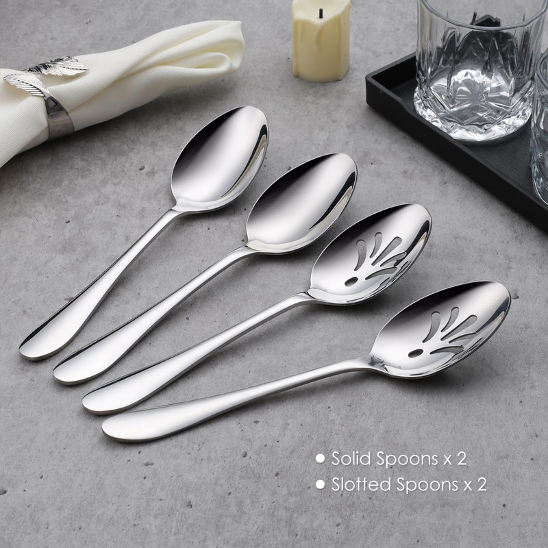 E-far 4-Piece Serving Set - Includes 2 Spoons and 2