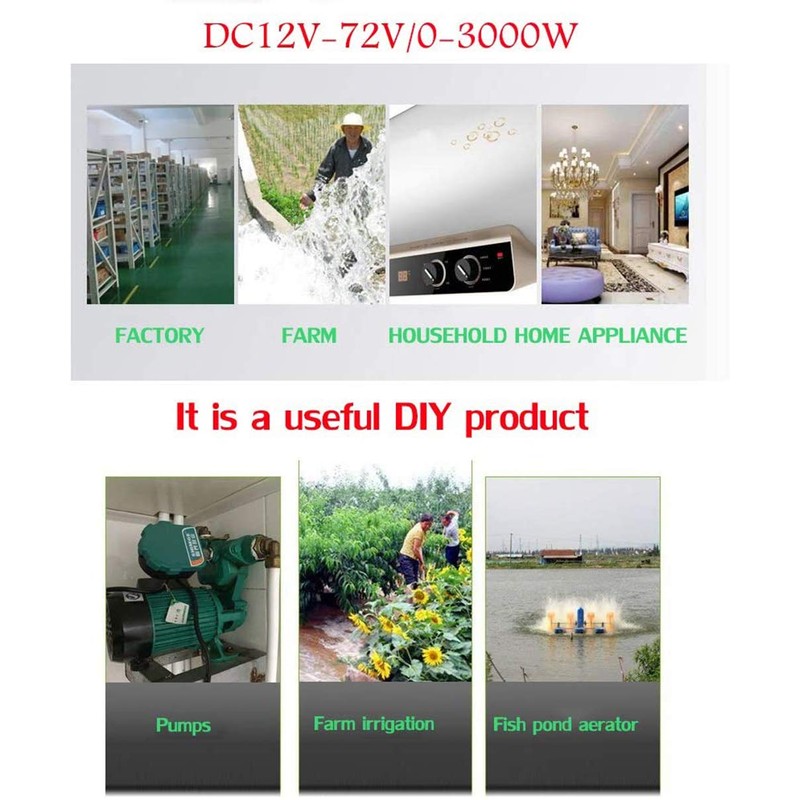 VONVOFF 12v Remote Control Switch,Low Voltage DC12V/24V/48V/72V 30A Relay Wireless