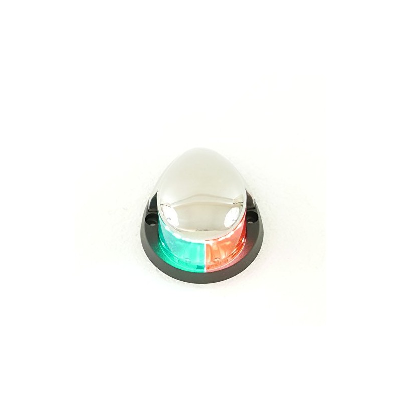 MiDMarine Stainless Steel LED Bi-Color (Red/Green) Boat Bow Navigation Light