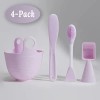 Kit Silicón Bowl Preparación Mascarilla Facial Lila