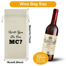 Wedding Officiant Proposal Gift Wine Bag Thank You Gifts for Wedding Officiant Wedding Coordinator Gifts for Wedding Day Wine Accessories Gifts for Wine Lovers Wedding Mc Gift Shower Host Gift