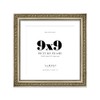 9x9 Champagne Silver Ornate Photo Frame With White Mat For