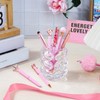 WEMATE 8Pcs Pink Ballpoint Pens Set Pen Bling for Women,Girly