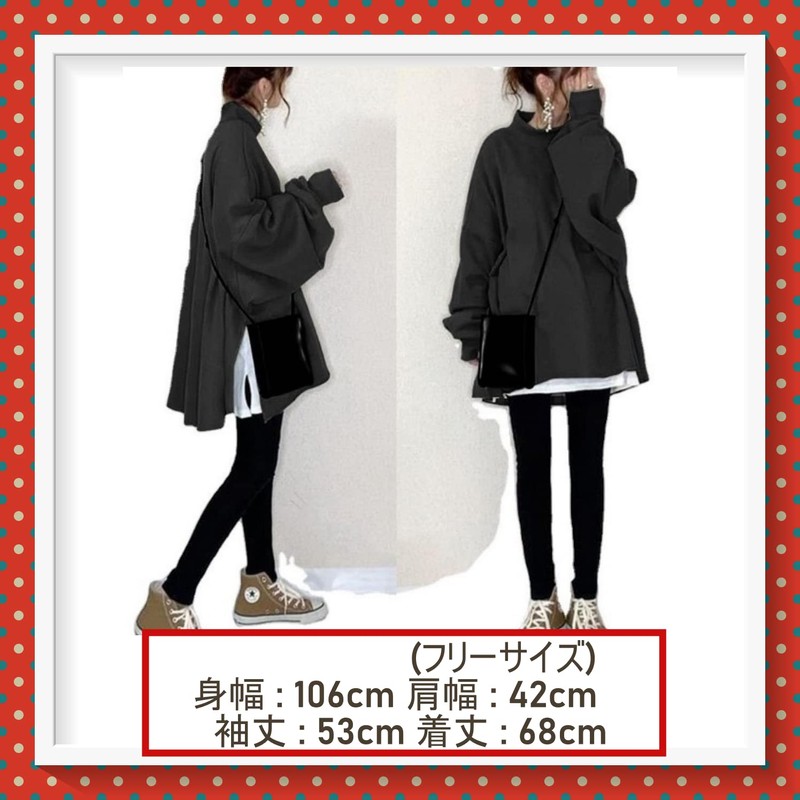 1/2 Plus Women's Sweatshirt, Tunic, High Neck, Collar, Pastel, Layered