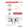 Neodrain 4-Inch Square Shower Drain with Removable Quadrato Pattern Grate,
