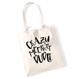 Crazy meerkat dude tote bag