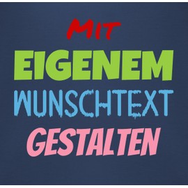 Geschenk mit Namen personalisiert by Shirtracer - Baby Bib - Design Your Own Print - Desired Text, 1 Navy Blue