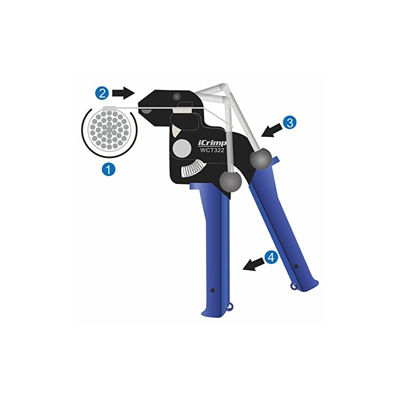 IWISS Metal Zip Tie Gun - Durable Tensioning & Cutting