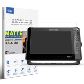INNOSURE Premium Tempered Glass Screen Protector for Lowrance HDS-12 Live 12 Inch Touchscreen Fish Finders Accessories Anti Glare (Matte)