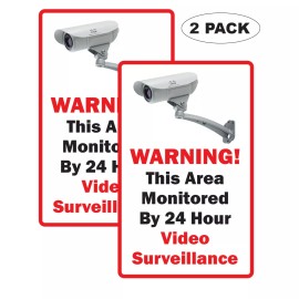 Wilson Graphics Inc. 2 Security Video Surveillance 6 mil Vinyl Decals - Indoor Outdoor Design 002