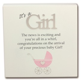 It's A Girl - The Art of Arora Sentiment Wall Art Block