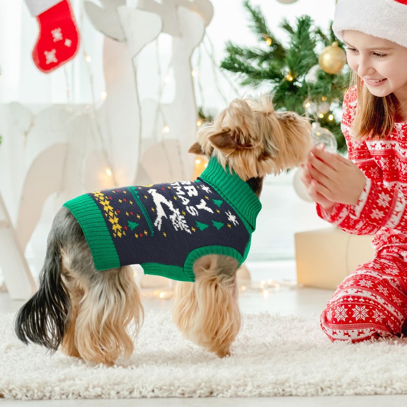 Vehomy Christmas Dog Sweater Xmas Pet Dog Clothes Dog Cat