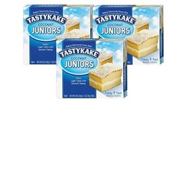 Tastykake Coconut Jr - 3 Family Packs (4 Cakes Per Box)