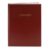 BookFactory Ledger Book/Accounting Ledger/Ledger Notebook- 100 Pages, 8" x 10", Burgundy Cover, Smyth Sewn Hardbound (ACT-100-S4CM-A-LMT81(Ledger))