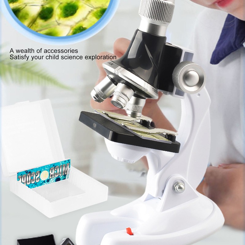 Children Science Microscope Kit 1200X Magnification Biological HD Educational Science