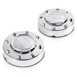 G-PLUS Pair Front Alcoa Alloy Wheel Center Hub Caps 1-TON Dually Compatible with Dodge RAM 3500 2011-2016 2Pcs Front Chrome