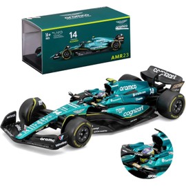 HTLNUZD 2023 Bburag New 1:43 F1 AMR23#14 Alonso Alloy Car Model Formula Racing for DieCast 1/43 Aston Martin #14 Acrylic Packaging Version Static Adult Collection Gift