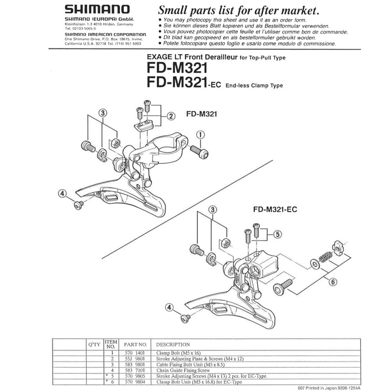 Shimano (SHIMANO) [Tiagra] FD – 4600 – F Direct Attachment 2x10s Lightweight G hurontodyireira-