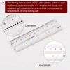 2Pcs White Film Flexible Ruler 4 Inch 0.1mm Scale Plastic