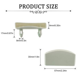 EIHI Pack of 15 slatted frame, bed slatted frame cap, plastic end cap holder, slatted frame spare parts, bed replacement slats, replacement parts, connection fittings (white), White