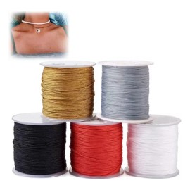 Rollo De Hilo Chino 0.8mm Para Pulsera, Bisutera Y Joyera, 45m X 5 Pcs, Cuerda Para Diy, Flecos, Colgantes Y Material Para Collares                   